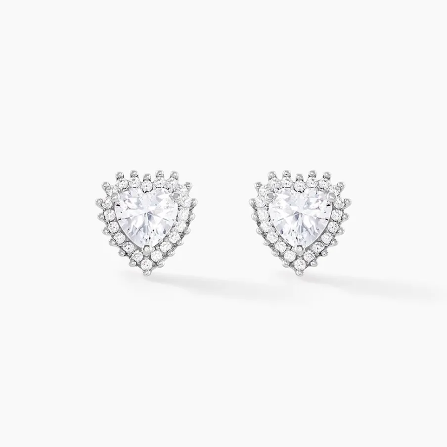 Histoire d'Or Boucles D'oreilles Puces Calvi De Zirconium