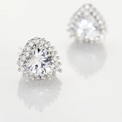 Histoire d'Or Boucles D'oreilles Puces Calvi De Zirconium