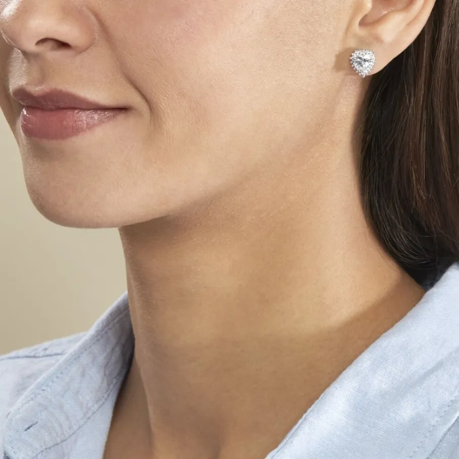 Histoire d'Or Boucles D'oreilles Puces Calvi De Zirconium