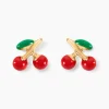 Boucles D'oreilles Puces Cherry Cerise Or Jaune-Histoire d'Or Best
