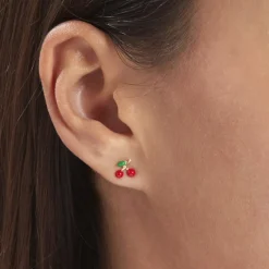 Boucles D'oreilles Puces Cherry Cerise Or Jaune-Histoire d'Or Best