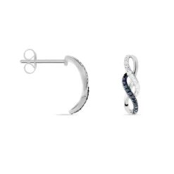 Boucles D'oreilles Puces Callune Or Blanc Diamant-Histoire d'Or