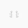 Histoire d'Or Boucles D'oreilles Puces Chadia Argent Blanc Oxyde De Zirconium