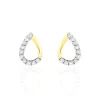 Histoire d'Or Boucles D'oreilles Puces Chrystalise Or Jaune Diamant