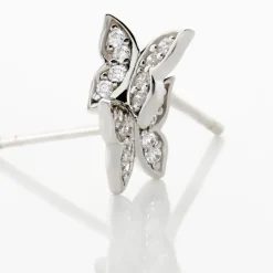 Histoire d'Or Boucles D'oreilles Puces Cadfan Argent Blanc Oxyde