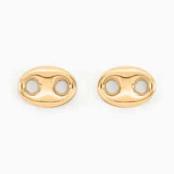Boucles D'oreilles Puces Cara Grain De Cafe Or Jaune-Histoire d'Or Sale