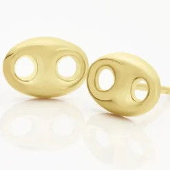 Boucles D'oreilles Puces Cara Grain De Cafe Or Jaune-Histoire d'Or Sale