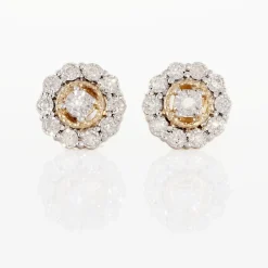 Boucles D'oreilles Puces Charletta Or Jaune Diamant-Histoire d'Or Discount