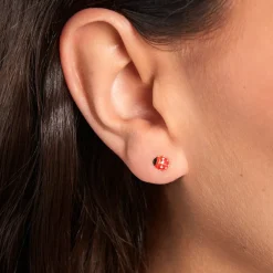 Histoire d'Or Boucles D'oreilles Puces Coccinella Or Jaune Oxyde De Zirconium