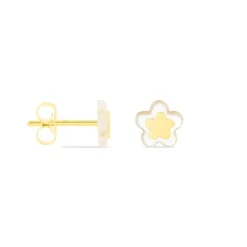 Histoire d'Or Boucles D'oreilles Puces Cleomelia Fleur Or Jaune