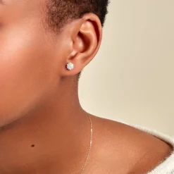 Boucles D'oreilles Puces Caliopee Or Jaune Diamant-Histoire d'Or Discount