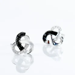 Histoire d'Or Boucles D'oreilles Puces Constellation Or Blanc Diamant
