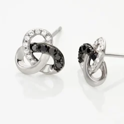 Histoire d'Or Boucles D'oreilles Puces Constellation Or Blanc Diamant