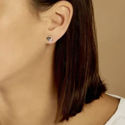 Histoire d'Or Boucles D'oreilles Puces Constellation Or Blanc Diamant