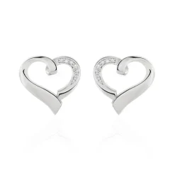 Boucles D'oreilles Puces Daviane Argent Blanc Oxyde De Zirconium-Histoire d'Or New