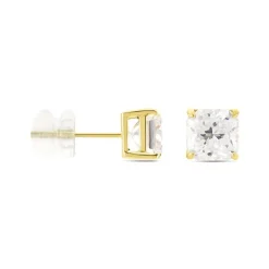 Boucles D'oreilles Puces Doreen Carre Or Jaune Oxyde De Zirconium-Histoire d'Or Hot