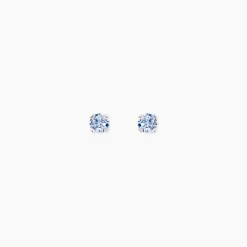 Histoire d'Or Boucles D'oreilles Puces Daria Or Blanc Oxyde De Zirconium