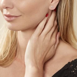 Histoire d'Or Boucles D'oreilles Puces Darina Noeud Or Jaune Oxyde De Zirconium