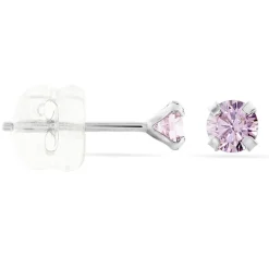 Histoire d'Or Boucles D'oreilles Puces Daria Or Blanc Oxyde De Zirconium