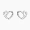 Histoire d'Or Boucles D'oreilles Puces Dorthea Argent Blanc Oxyde De Zirconium