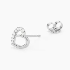 Histoire d'Or Boucles D'oreilles Puces Dorthea Argent Blanc Oxyde De Zirconium