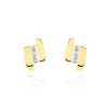 Boucles D'oreilles Puces Dolene Or Jaune Diamant-Histoire d'Or Sale