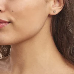 Histoire d'Or Boucles D'oreilles Puces Daria C艙ur Or Jaune Oxyde De Zirconium