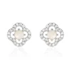 Histoire d'Or Boucles D'oreilles Puces Dally Argent Blanc Quartz Oxyde De Zirconium