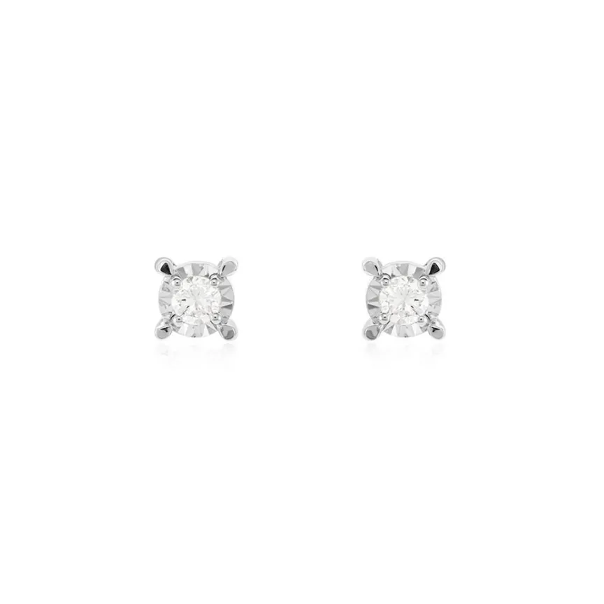 Boucles D'oreilles Puces Diamotion-Histoire d'Or Hot