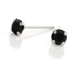 Histoire d'Or Boucles D'oreilles Puces Daria Or Blanc Oxyde De Zirconium