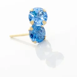 Boucles D'oreilles Puces daria Serti Griffe 3 Or Jaune Oxyde-Histoire d'Or Hot