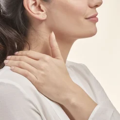 Boucles D'oreilles Puces Daria Coeur Triple Or Jaune Oxyde-Histoire d'Or Sale