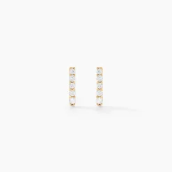 Boucles D'oreilles Puces Damion Or Jaune Oxyde De Zirconium-Histoire d'Or Online