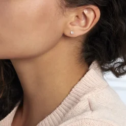 Boucles D'oreilles Puces Daria Coeur-Histoire d'Or