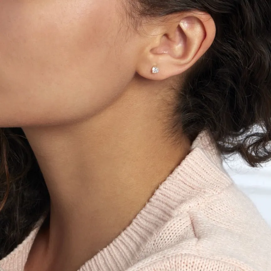 Boucles D'oreilles Puces Daria Coeur-Histoire d'Or