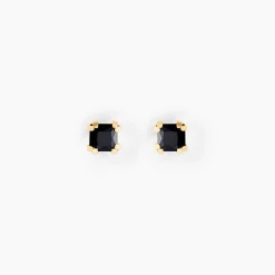 Histoire d'Or Boucles D'oreilles Puces Doreen Carre Or Jaune Oxyde De Zirconium