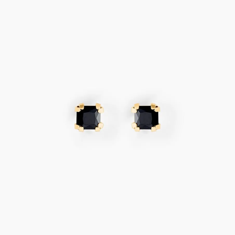 Histoire d'Or Boucles D'oreilles Puces Doreen Carre Or Jaune Oxyde De Zirconium