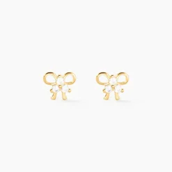 Histoire d'Or Boucles D'oreilles Puces Darina Noeud Or Jaune Oxyde De Zirconium