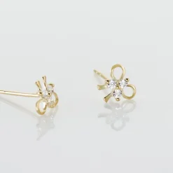 Histoire d'Or Boucles D'oreilles Puces Darina Noeud Or Jaune Oxyde De Zirconium