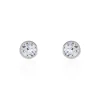 Histoire d'Or Boucles D'oreilles Puces Daria Serti Clos Or Blanc Oxyde De Zirconium