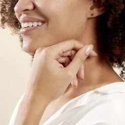 Histoire d'Or Boucles D'oreilles Puces Elea Serti Griffe Or Jaune Rubis