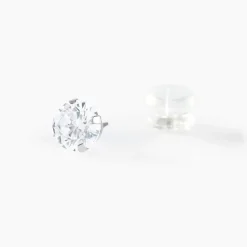 Histoire d'Or Boucles D'oreilles Puces Eddie Or Blanc Oxyde De Zirconium