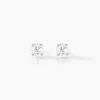 Histoire d'Or Boucles D'oreilles Puces Eddie Or Blanc Oxyde De Zirconium