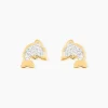 Histoire d'Or Boucles D'oreilles Puces Eleanor Dauphin 0 Or Jaune Strass
