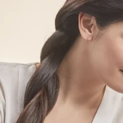 Histoire d'Or Boucles D'oreilles Puces Evaelle Papillon Or Jaune Oxyde De Zirconium