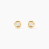 Boucles D'oreilles Puces Eden Serti Pneu Or Jaune Oxyde De Zirconium-Histoire d'Or Best