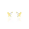 Histoire d'Or Boucles D'oreilles Puces Evaelle Papillon Or Jaune Oxyde De Zirconium
