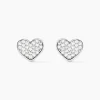 Histoire d'Or Boucles D'oreilles Puces Esperanza Argent Blanc Oxyde De Zirconium