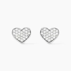 Histoire d'Or Boucles D'oreilles Puces Esperanza Argent Blanc Oxyde De Zirconium