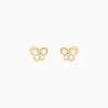 Histoire d'Or Boucles D'oreilles Puces Eleanor Fleur Or Jaune Oxyde De Zirconium